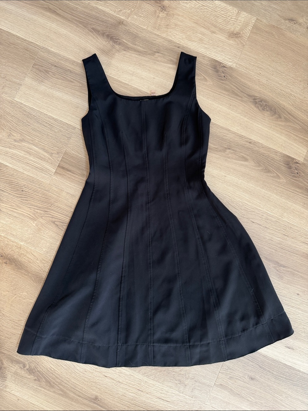 T Tahari Black Sleeveless Fit-and-Flare Mini Dress